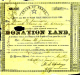 1836 Land Donation Certificate